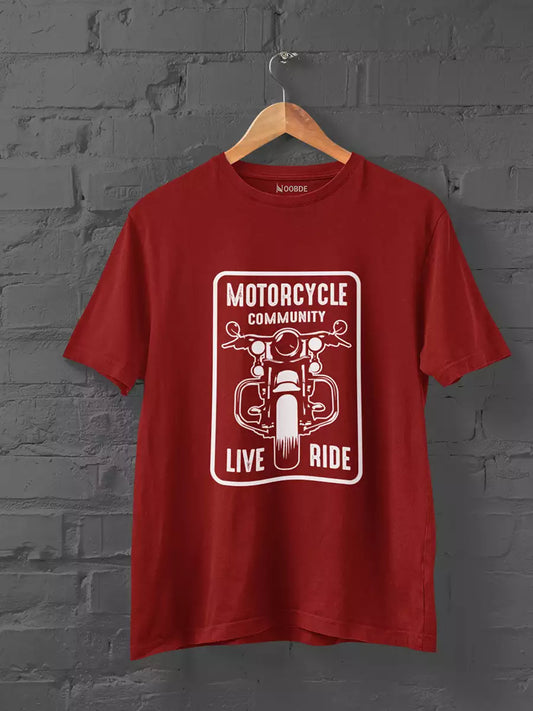 red Motorcycle Community T-Shirt for Men
