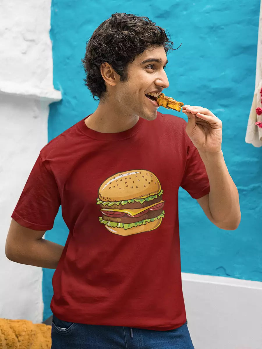 food Red T-shirt for men