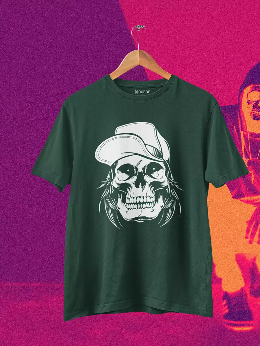 green skull t shirt for men