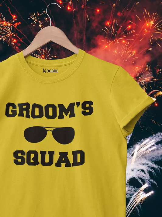 Yellow GROOM’S SQUAD T-Shirt for Men