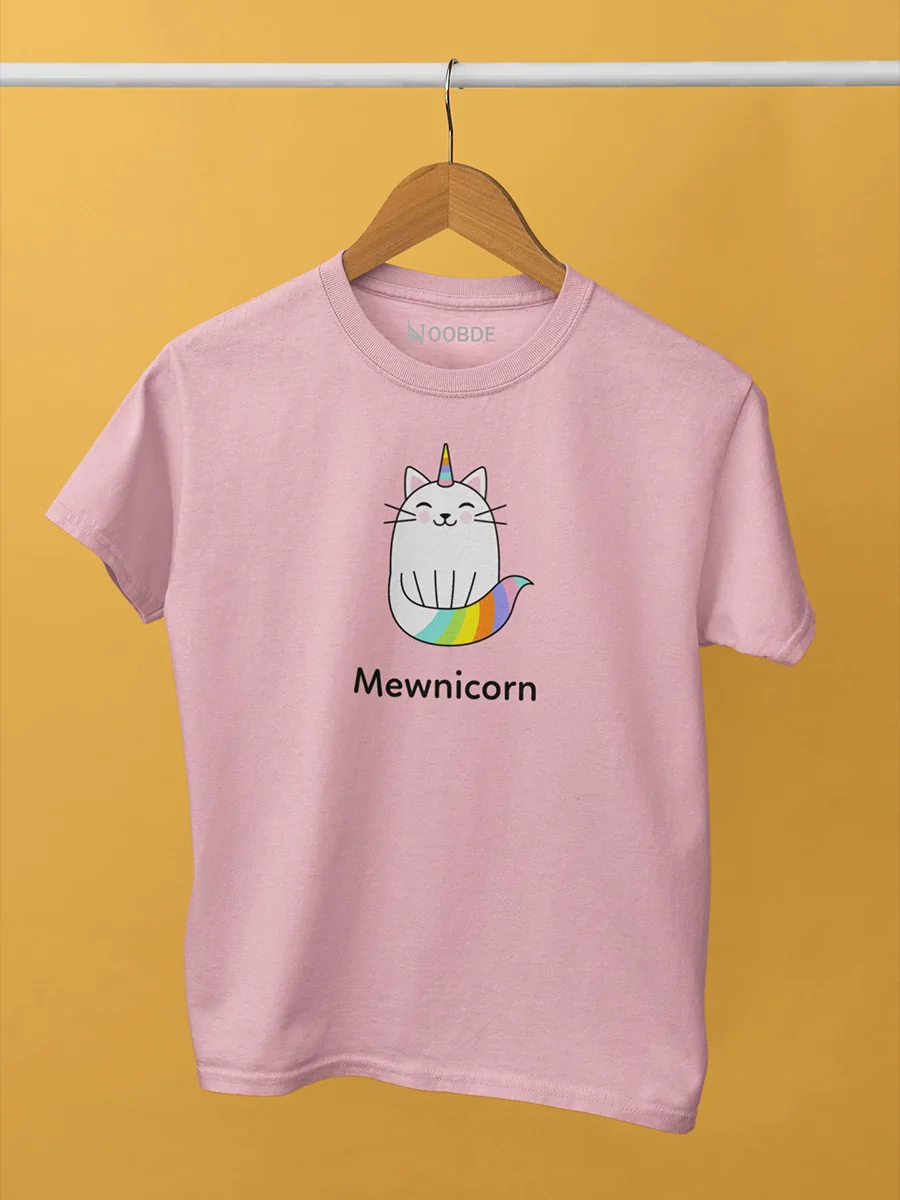 mewnicorn pink t shirt for women