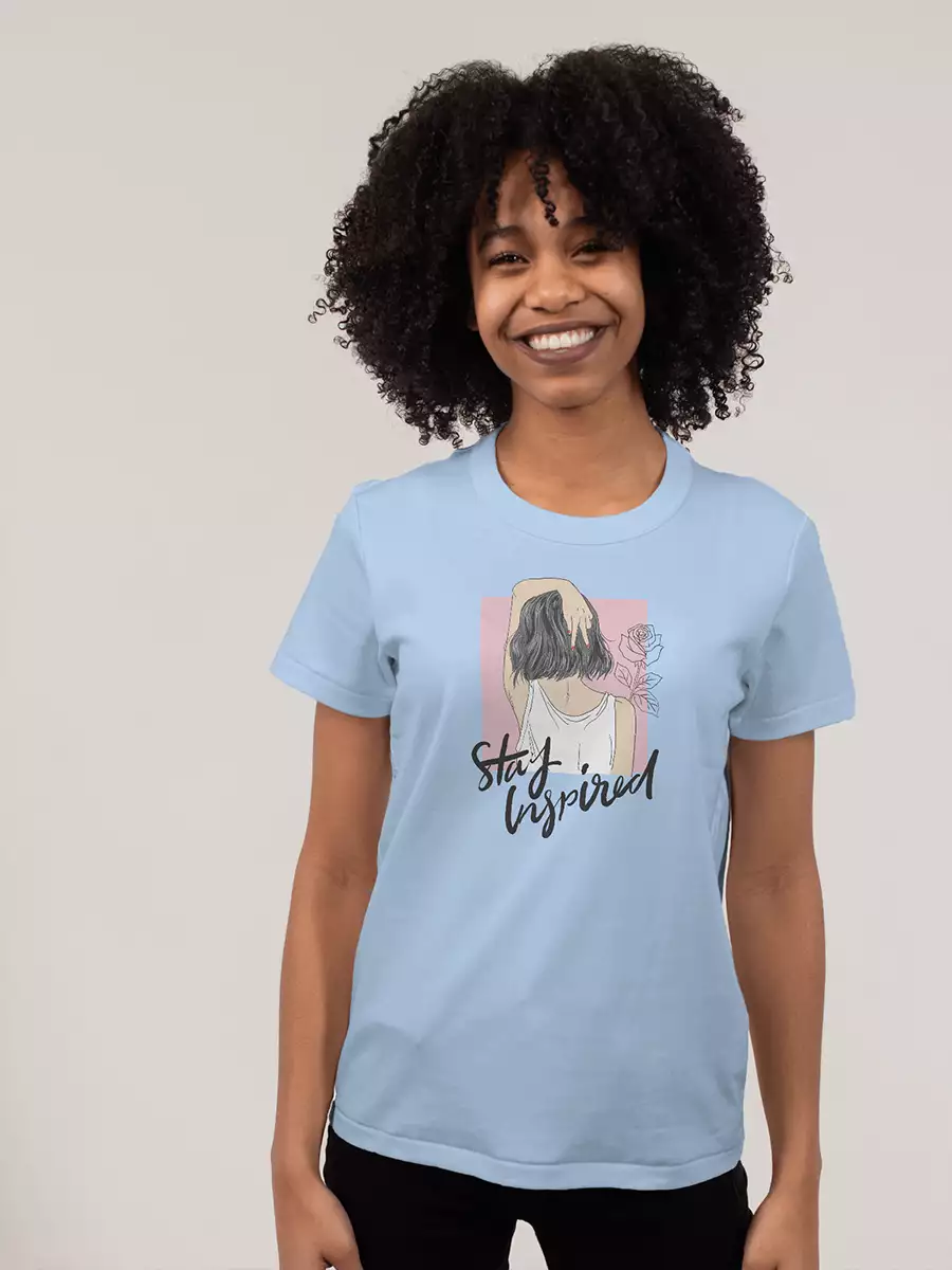 sea blue stay inspired t shirt