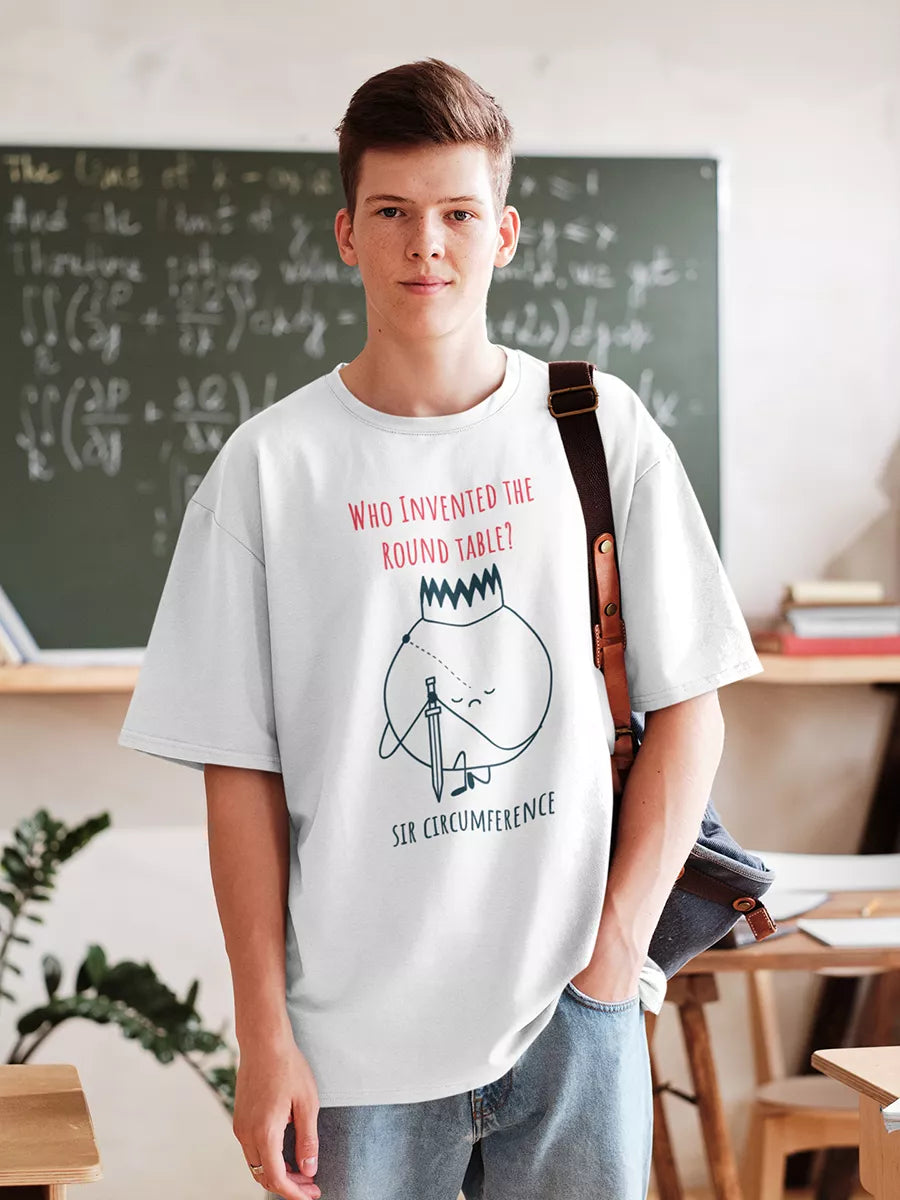 sir circumference white t shirt