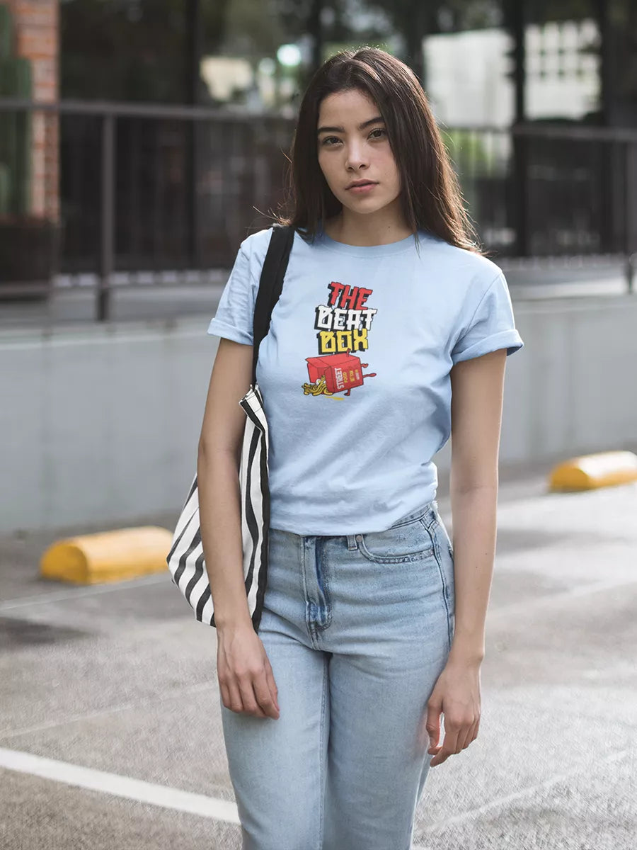 sea blue beat box t shirt