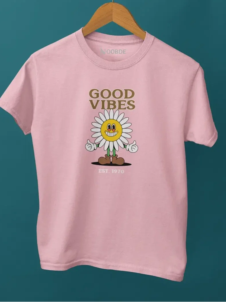 good vibes flower t shirt