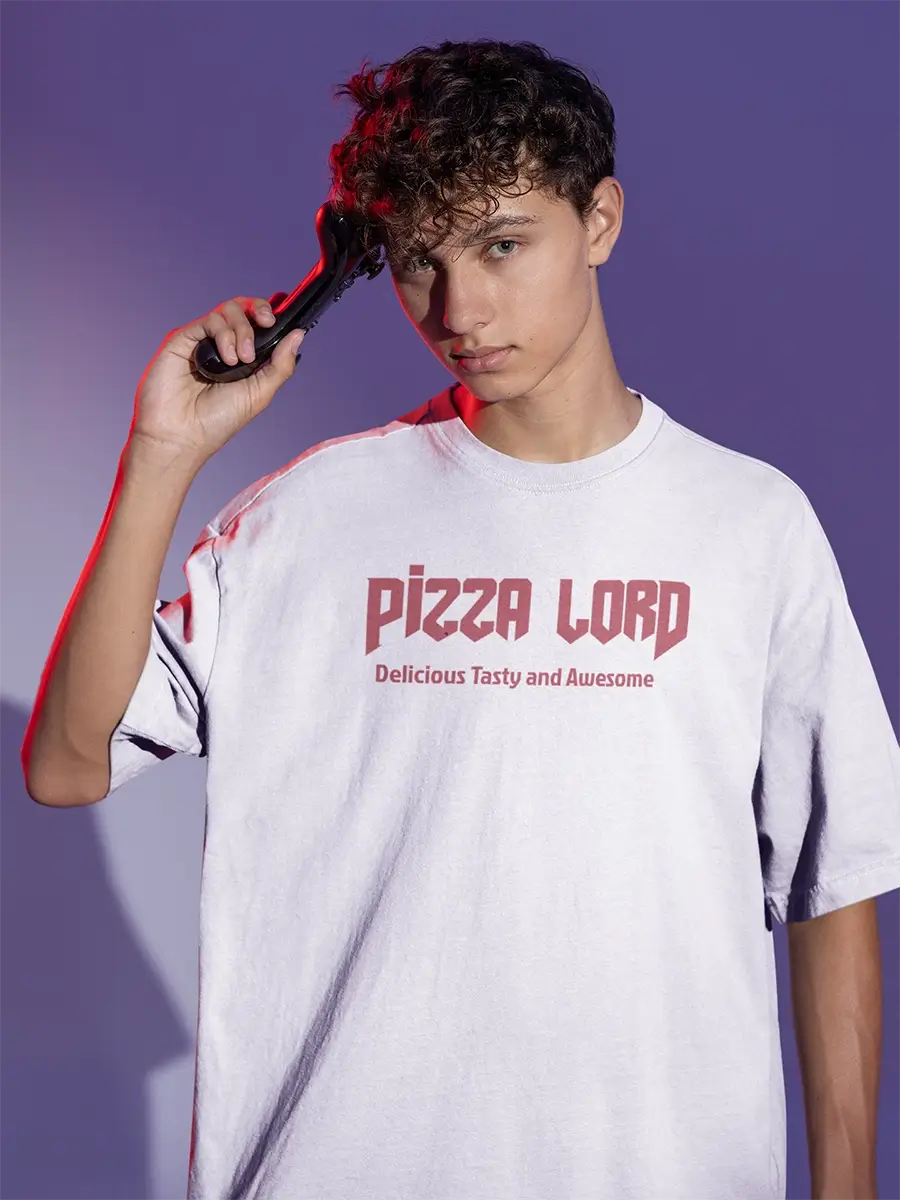 white pizza load t shirt for men