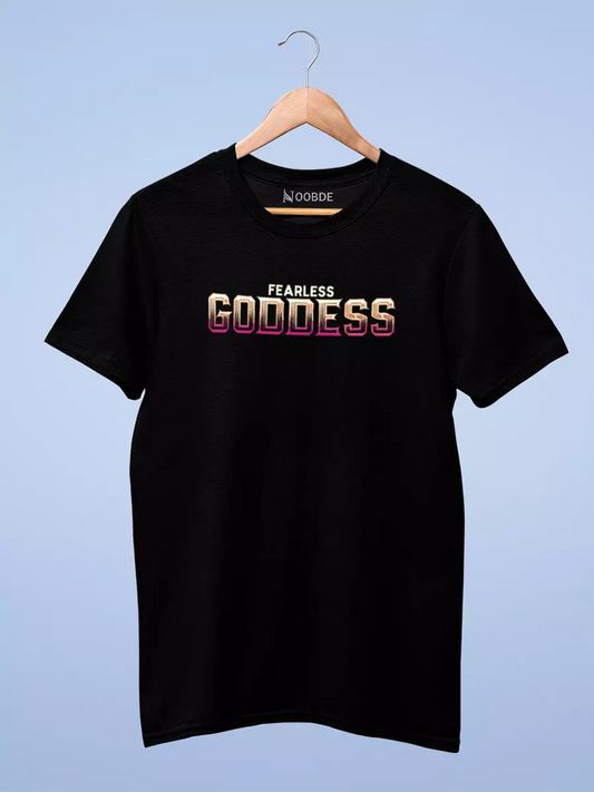 Fearless Goddess - Black Oversized T-Shirt
