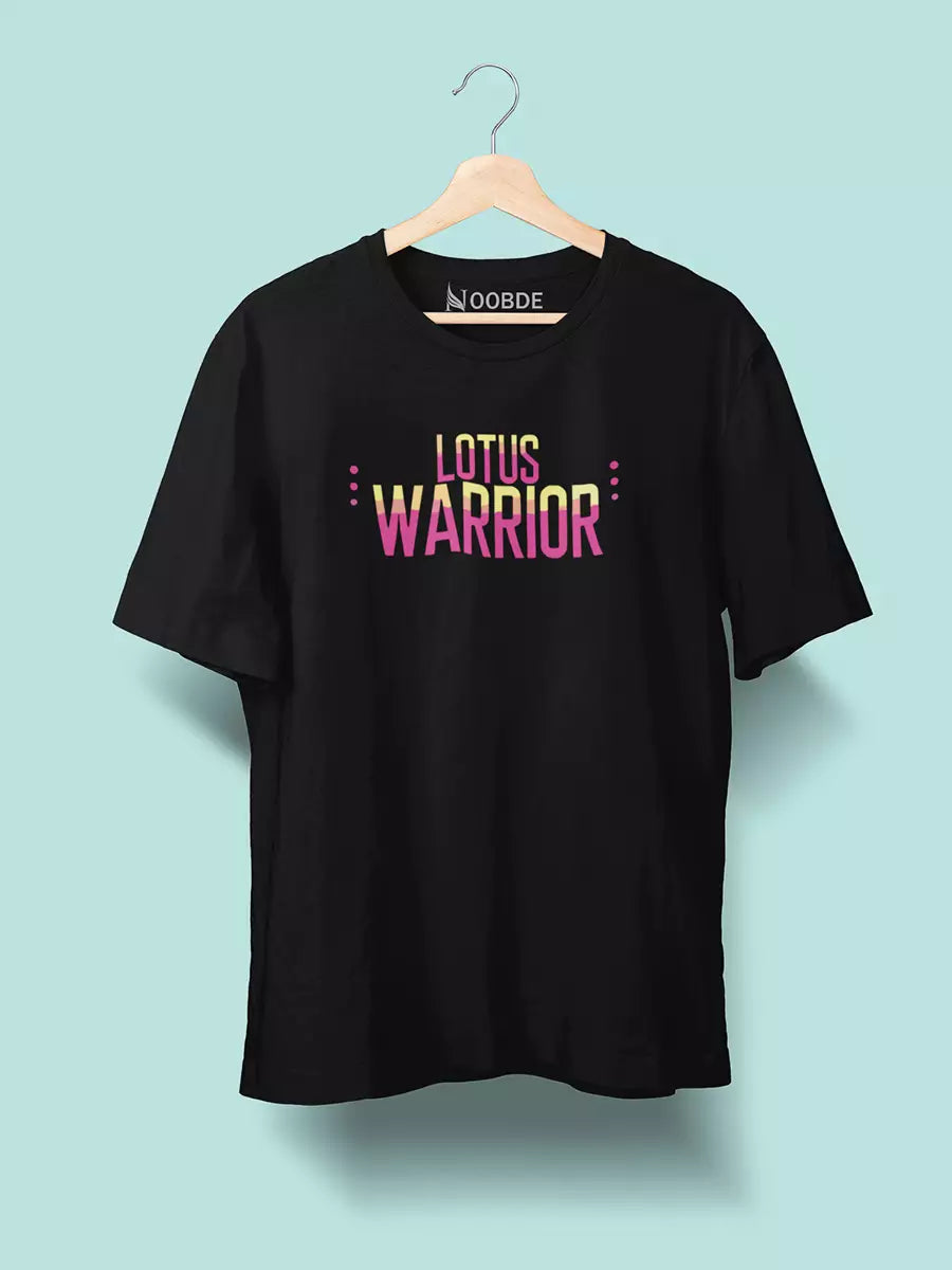 Lotus Warrior | Black Oversized Unisex T-Shirt