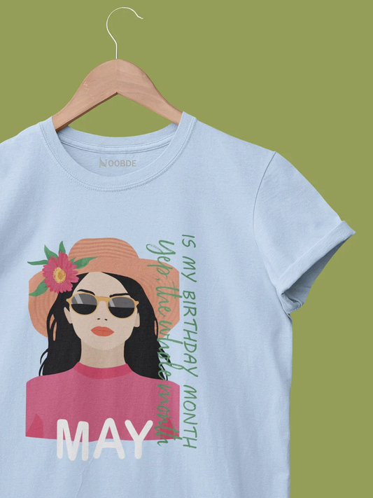 sea blue may birthday t shirt