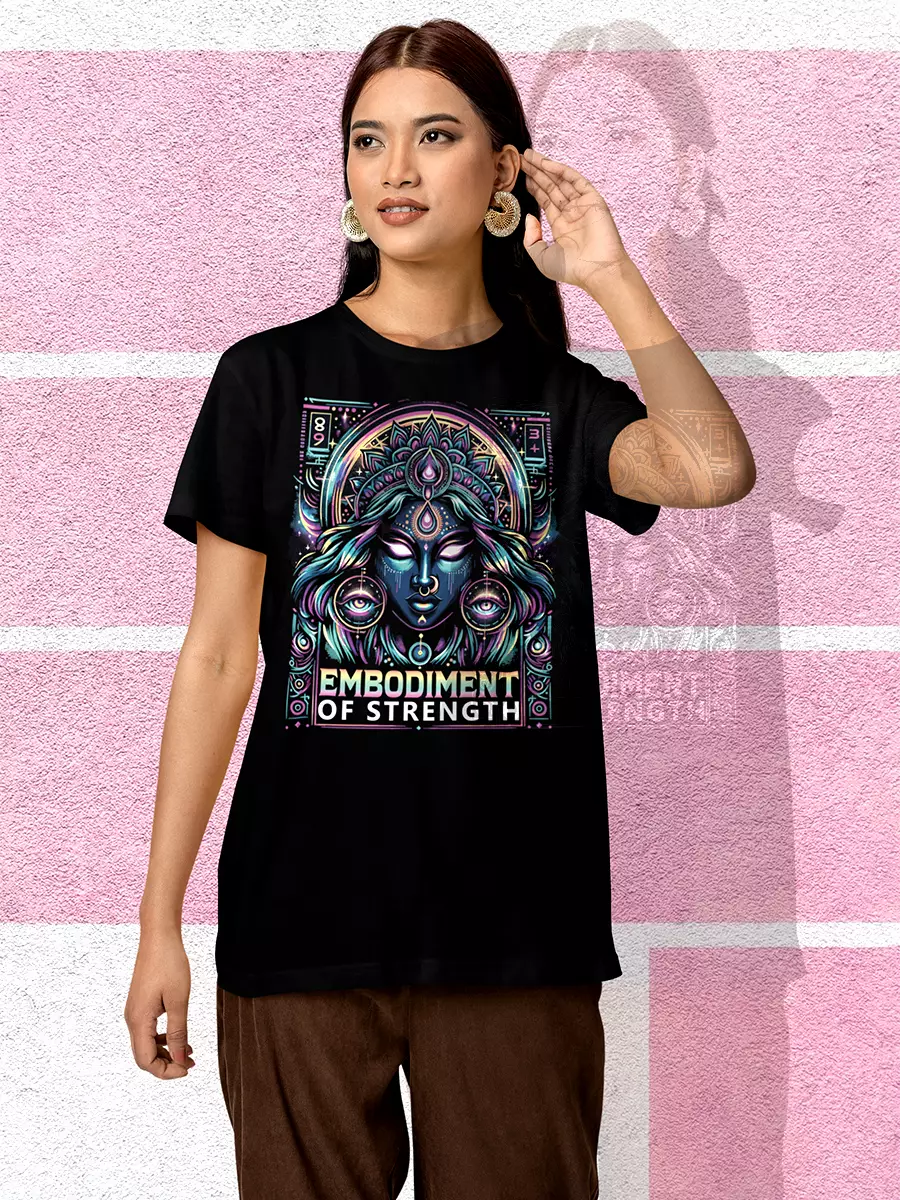 black printed t shirt for women online