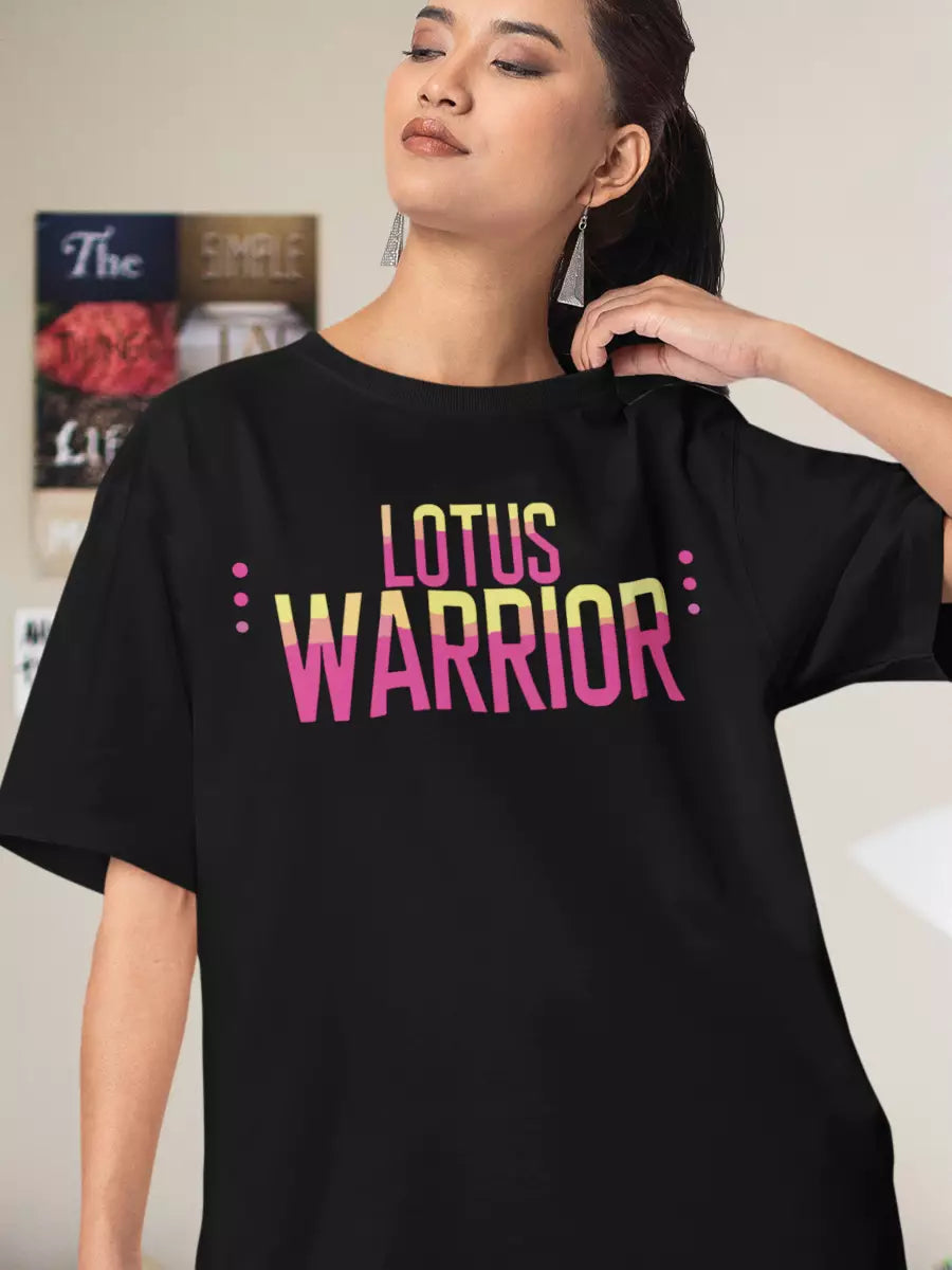 Lotus Warrior printed t shirt