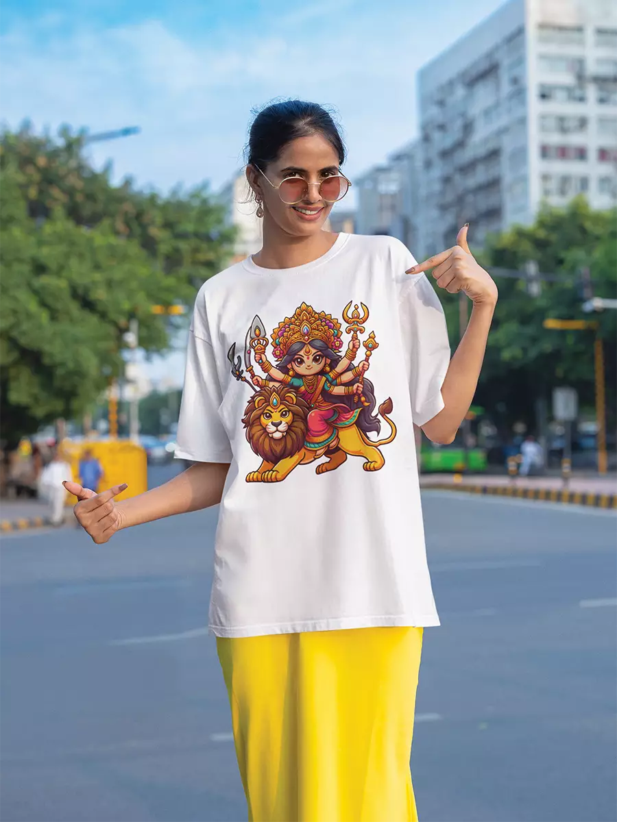maha devi printed t shirt for women