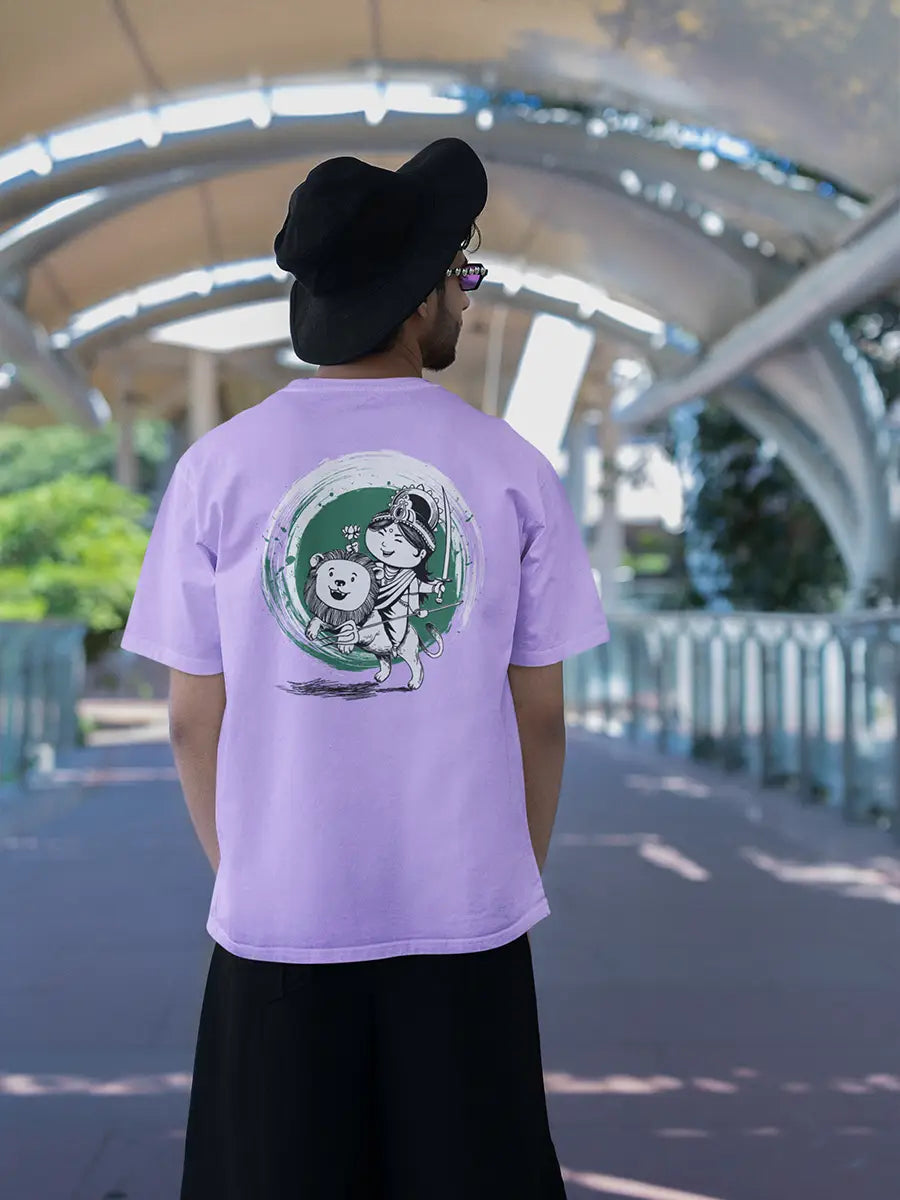 lavender god printed t shirt for men