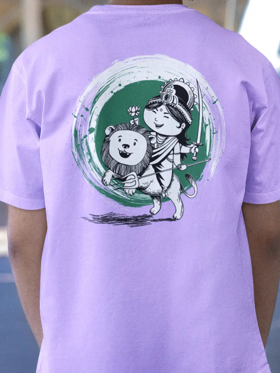 back print god printed t shirt for men