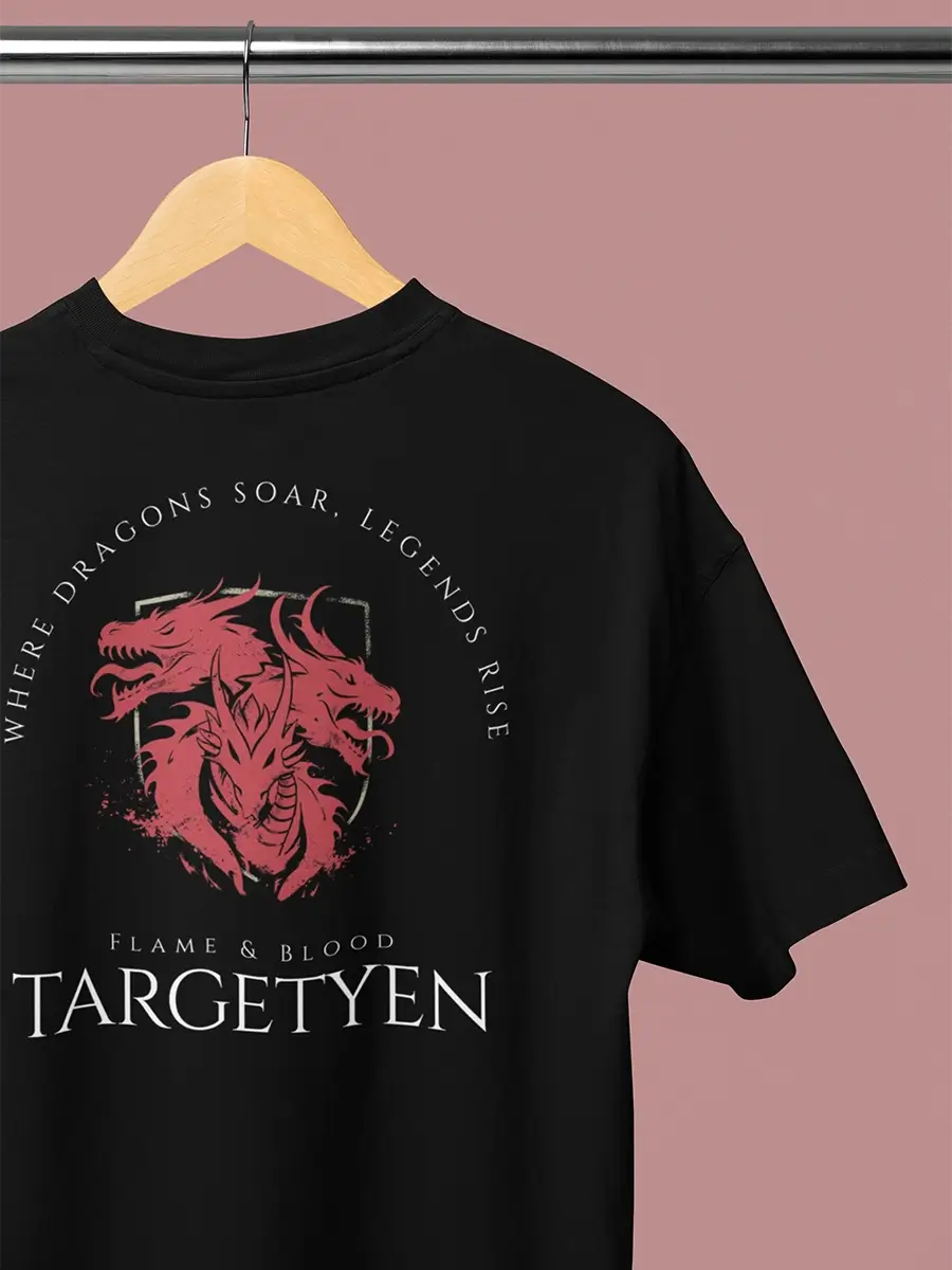 Red Dragon black t shirt for men