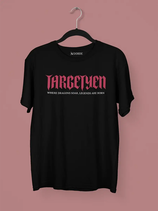 TARGETYEN Black Oversized T-shirt for Men