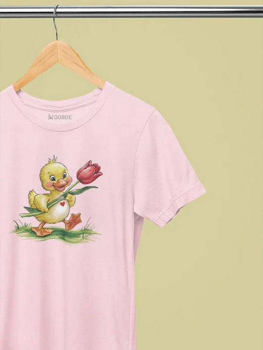 Red Rose Duck T shirt for Women