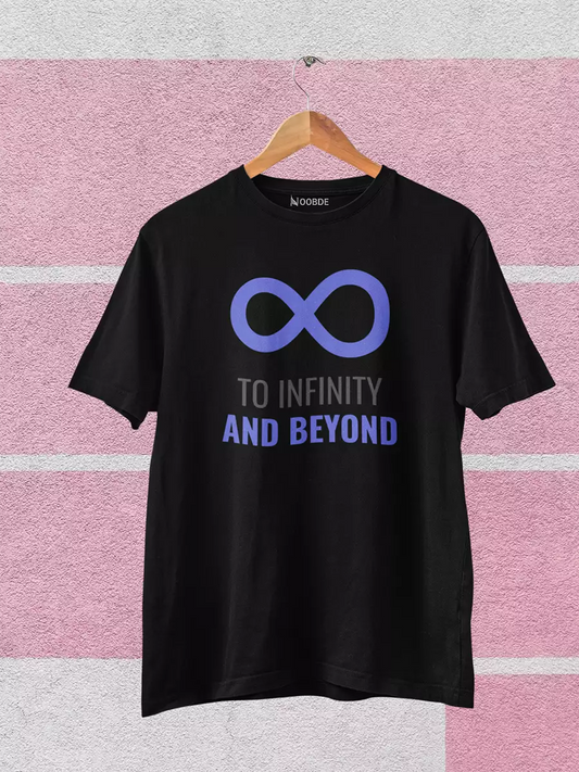 black To Infinity and Beyond T-Shirt for Men