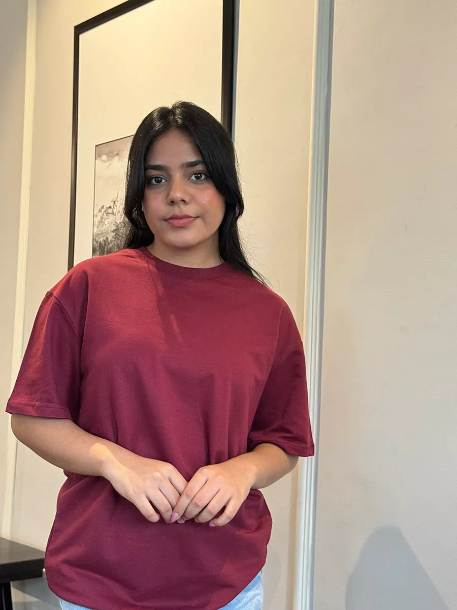 plain burgundy t shirt online