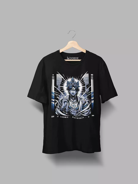 Cosmic Authority black oversized t shirt for women