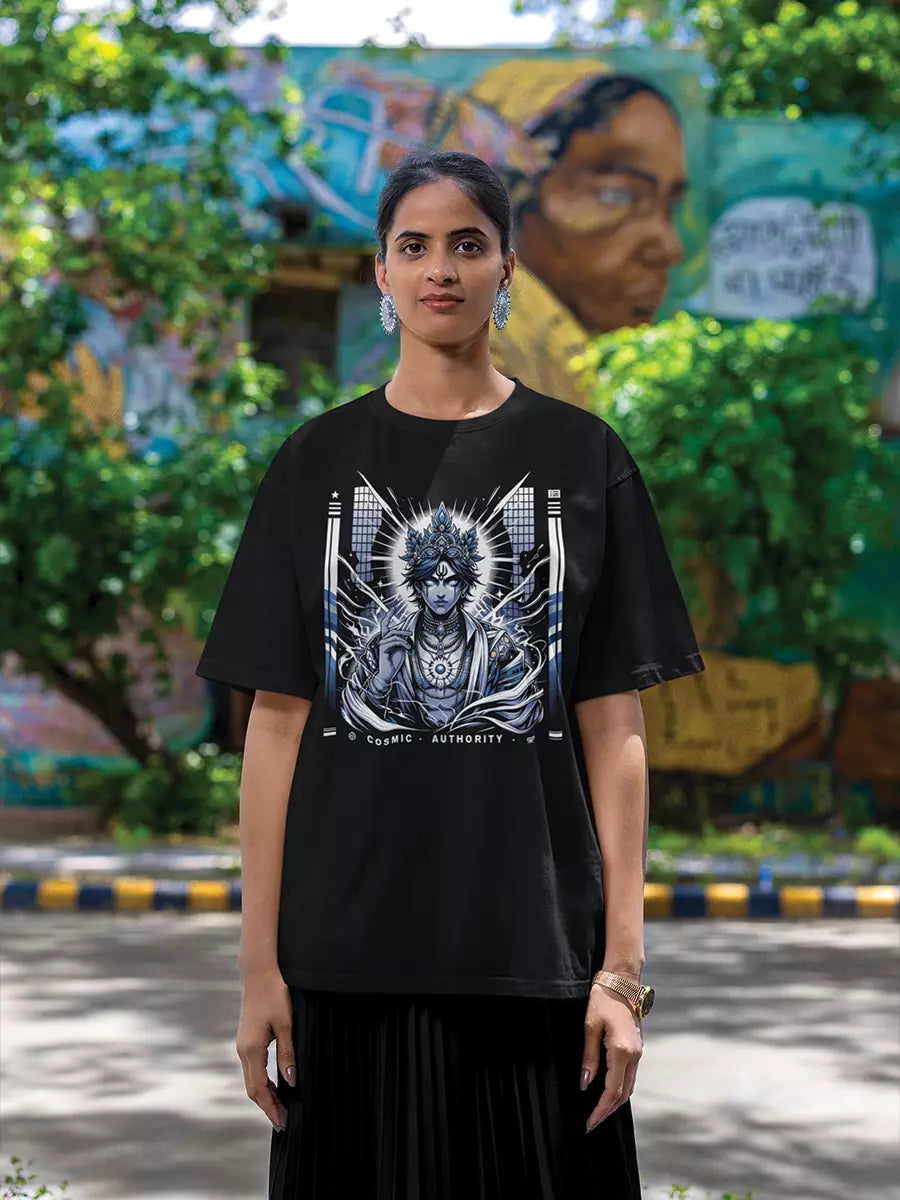 printed cosmic t shirt for women