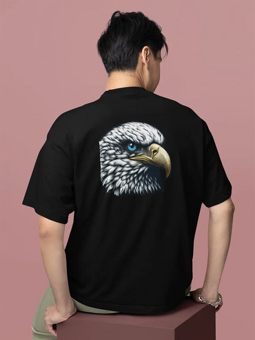 eagle back print t shir t for men