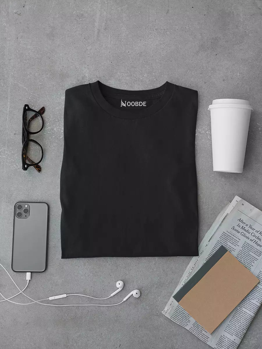 Plain Black T-Shirts for Men