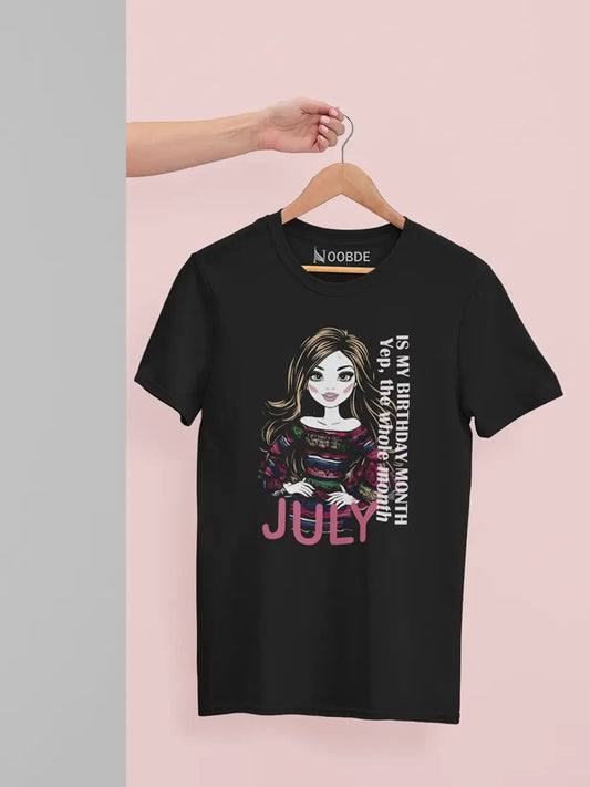 Black July birthday t shirt