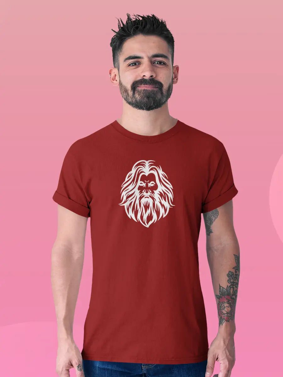 red man face printed t shirt for men