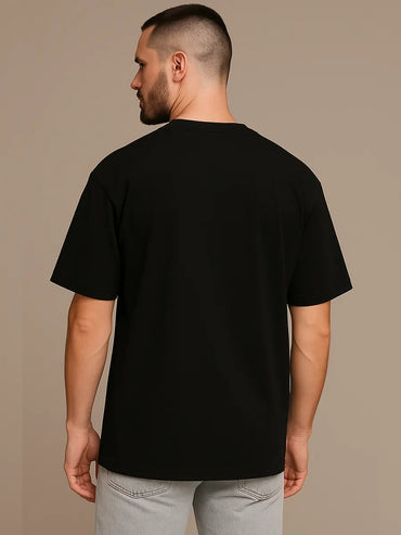 Plain Black Oversized T-shirt for Men
