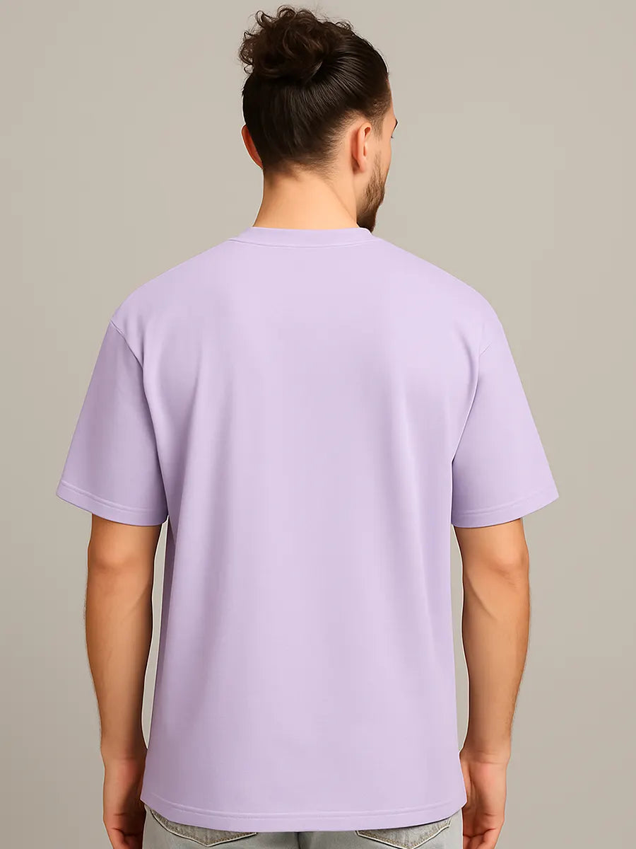 Plain Lavender Oversize T-Shirts for Men