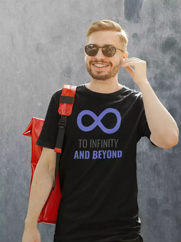 black infnity t shirt for men