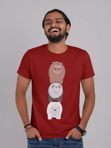 animal red t shirt for men
