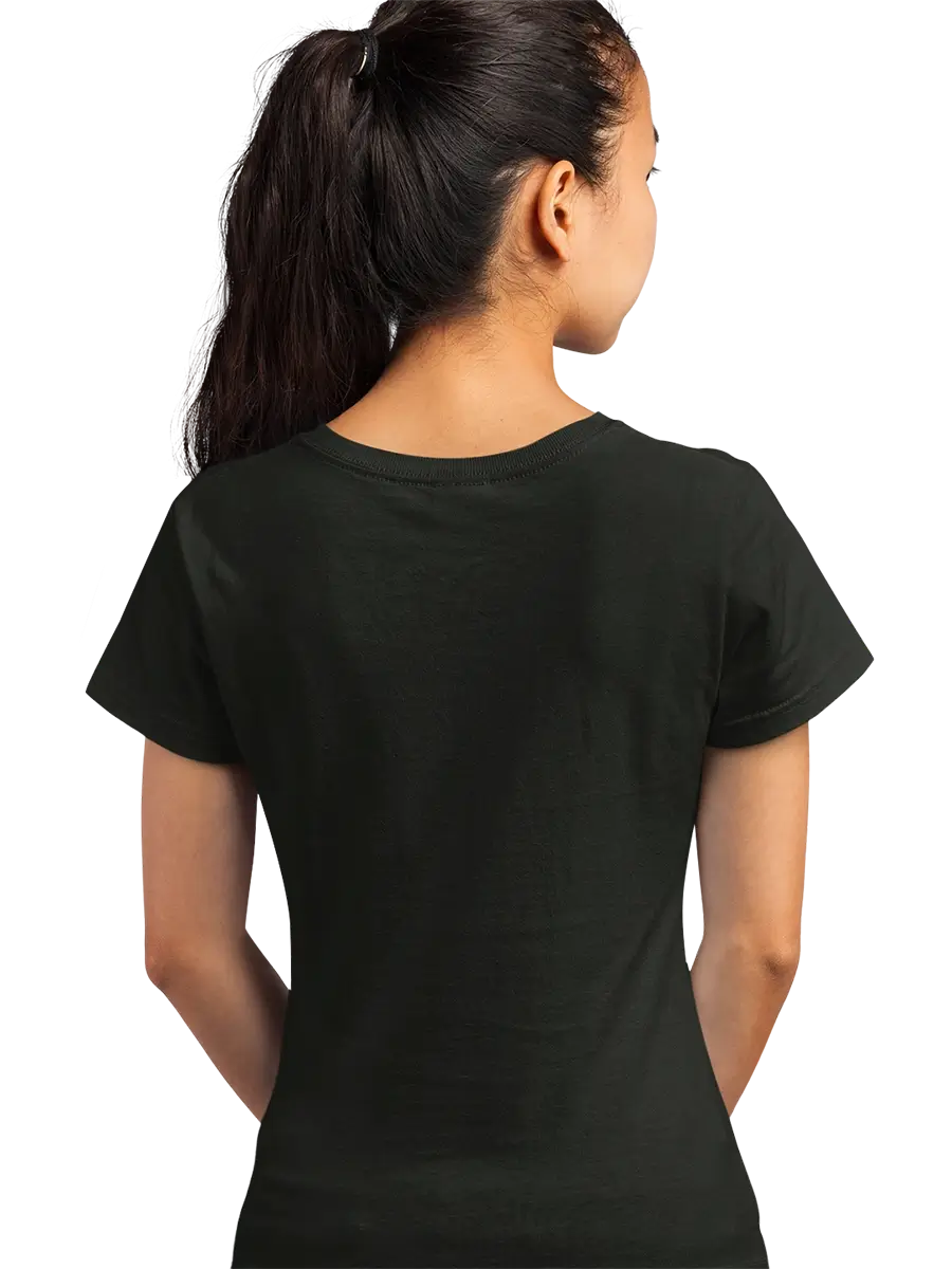 regular fit olive green t shirt for women