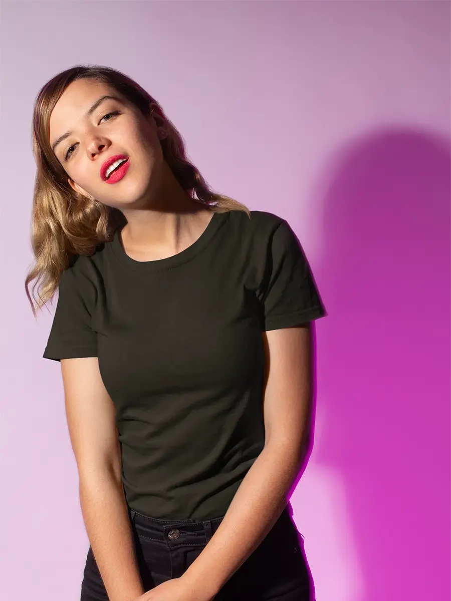 Olive Green T-Shirt for women