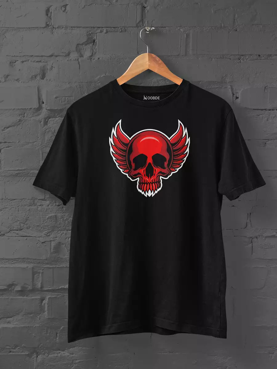 black Demon Skull T-Shirt for Men
