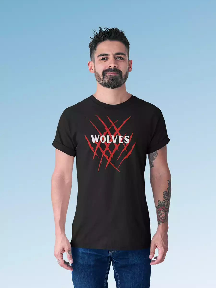 black nails scratches t shirt for men