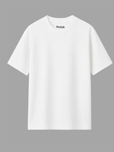 White Plain Oversized T-shirt for Women