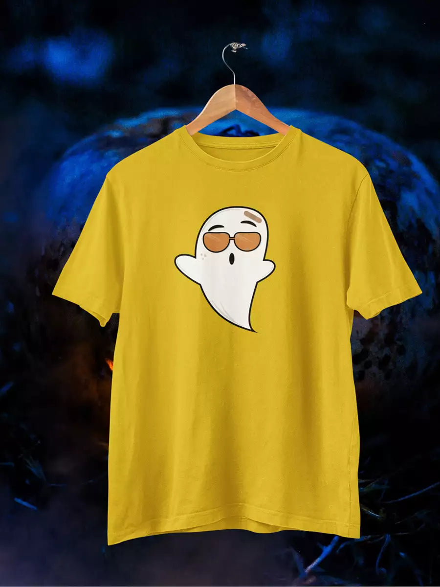  yellow Cool Boo Printed T-Shirt for Men
