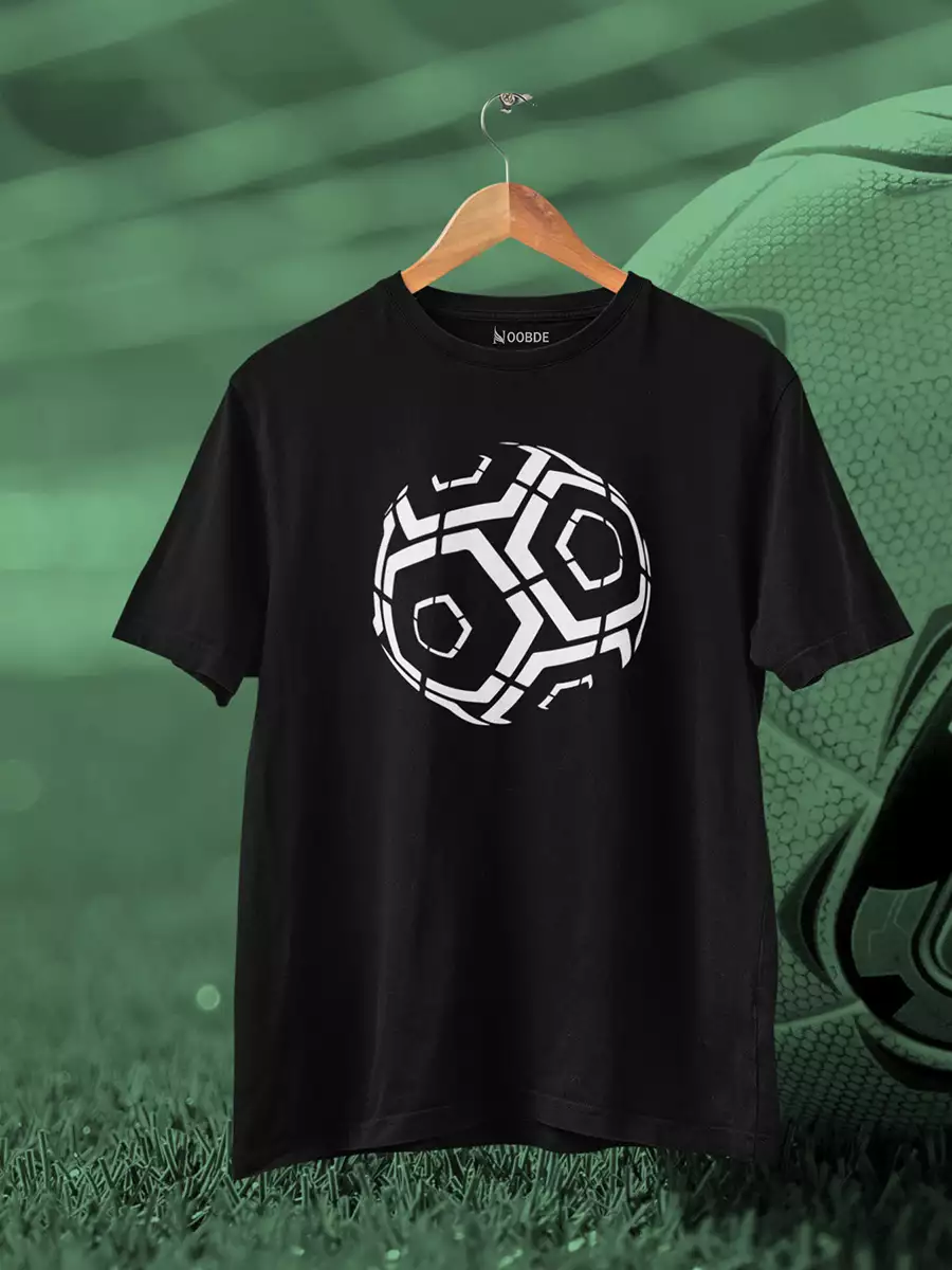 black football t shirt for men