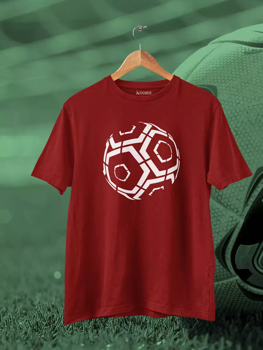 Red football t shirt for men