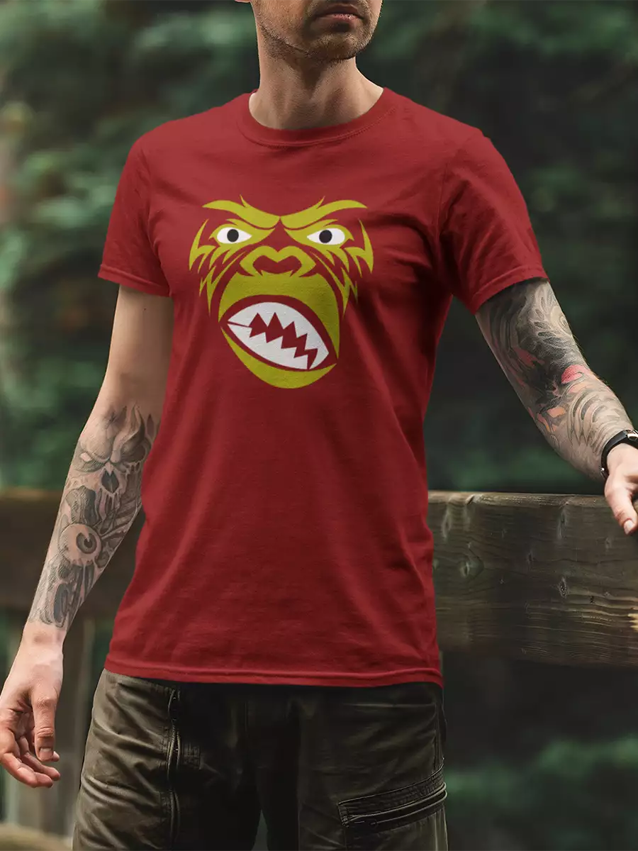 Monkey Head Printed T-Shirt for Men