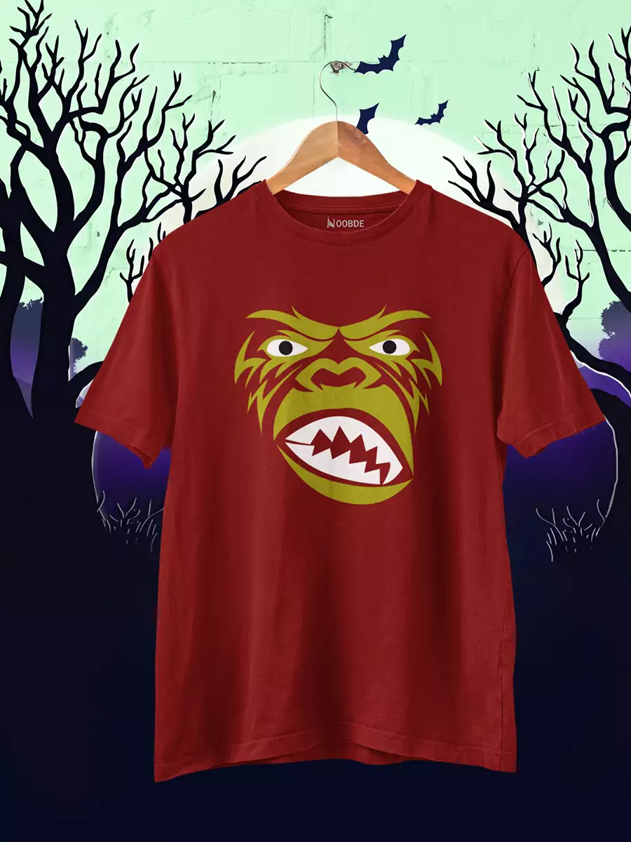Monkey Head Printed T-Shirt for Men