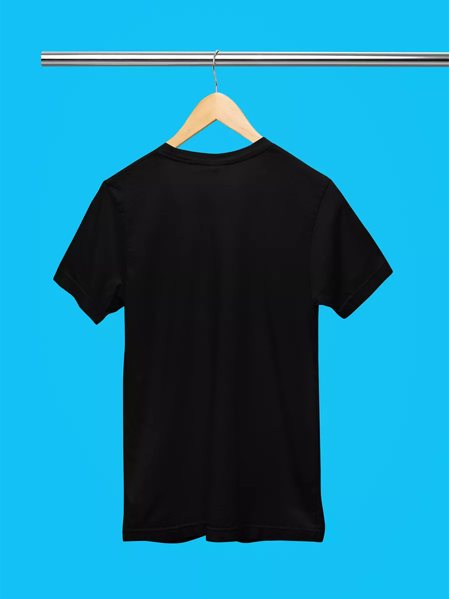 Cool Rabbit Oversized T-Shirt, black, oversized fit, rabbit back print – NOOBDE