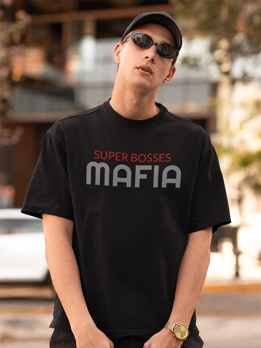 Black Super bosses MAFIA t shirt 