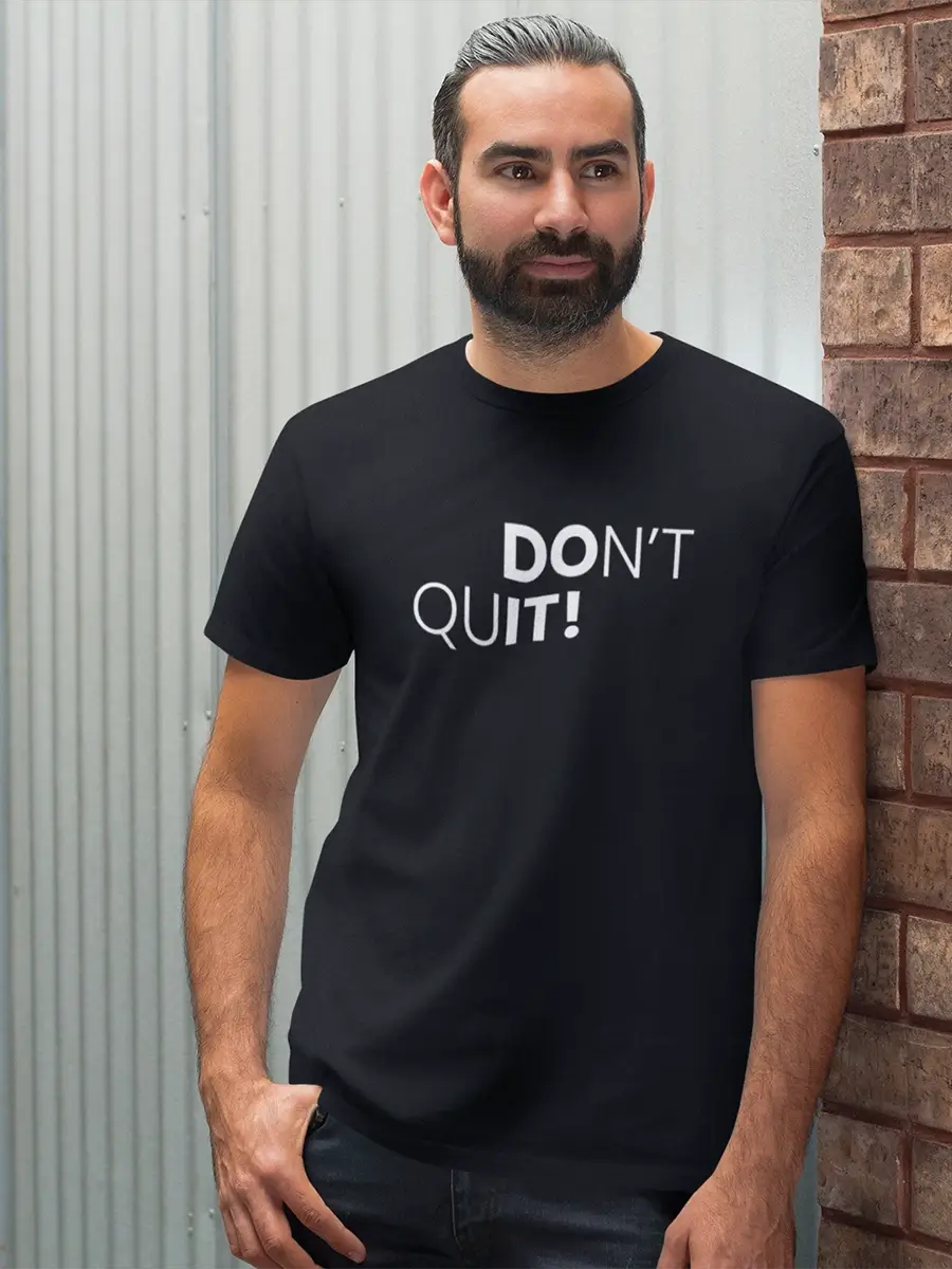 Black motivational Printed T-Shirt