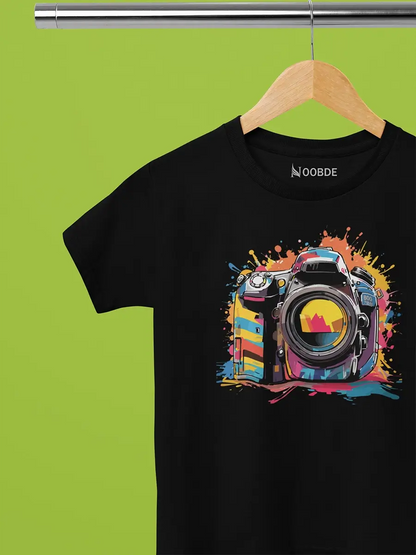 camera black t-shirt 