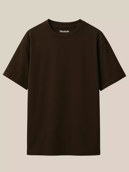 Coffee Plain Oversized T-Shirt for Men