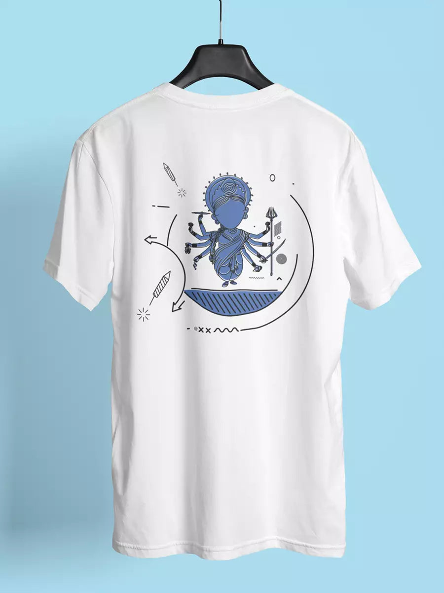 Goddess back print white t shirt 