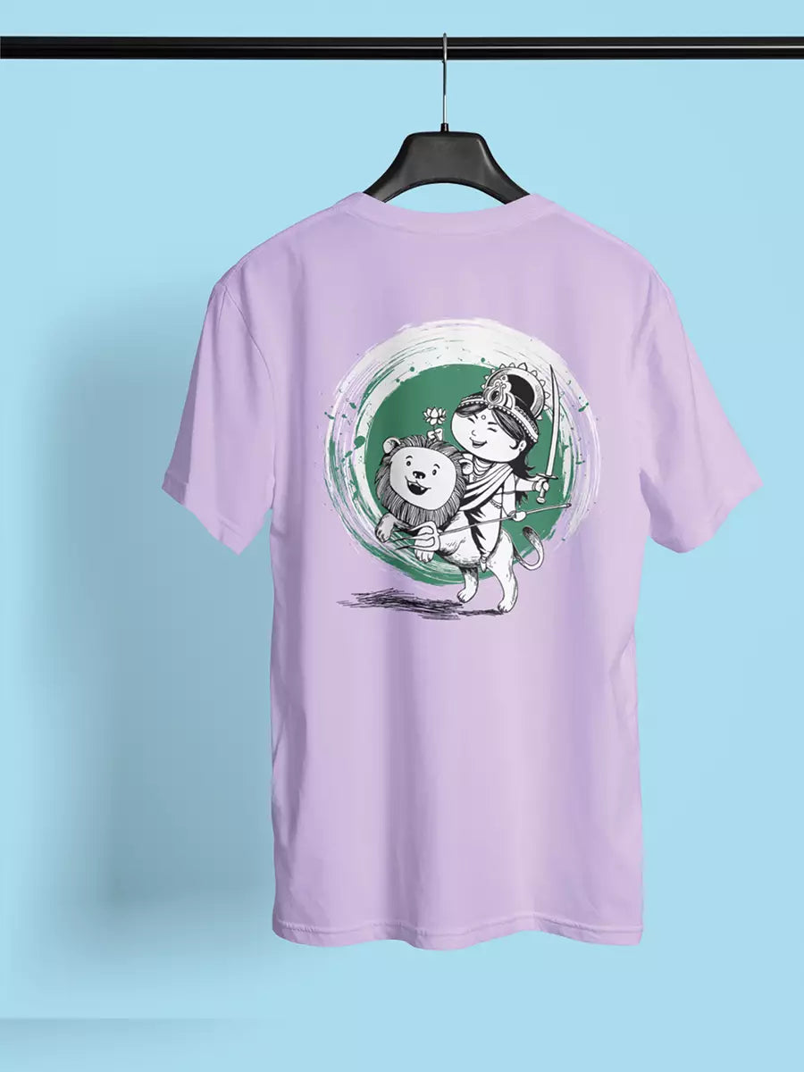 lavender God printed t shirt 